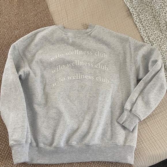 Wilo The Label Tops - WILO The Label Sweatshirt WomensXS  Ivory WILO WELLNESS CLUB Oversized Pullover